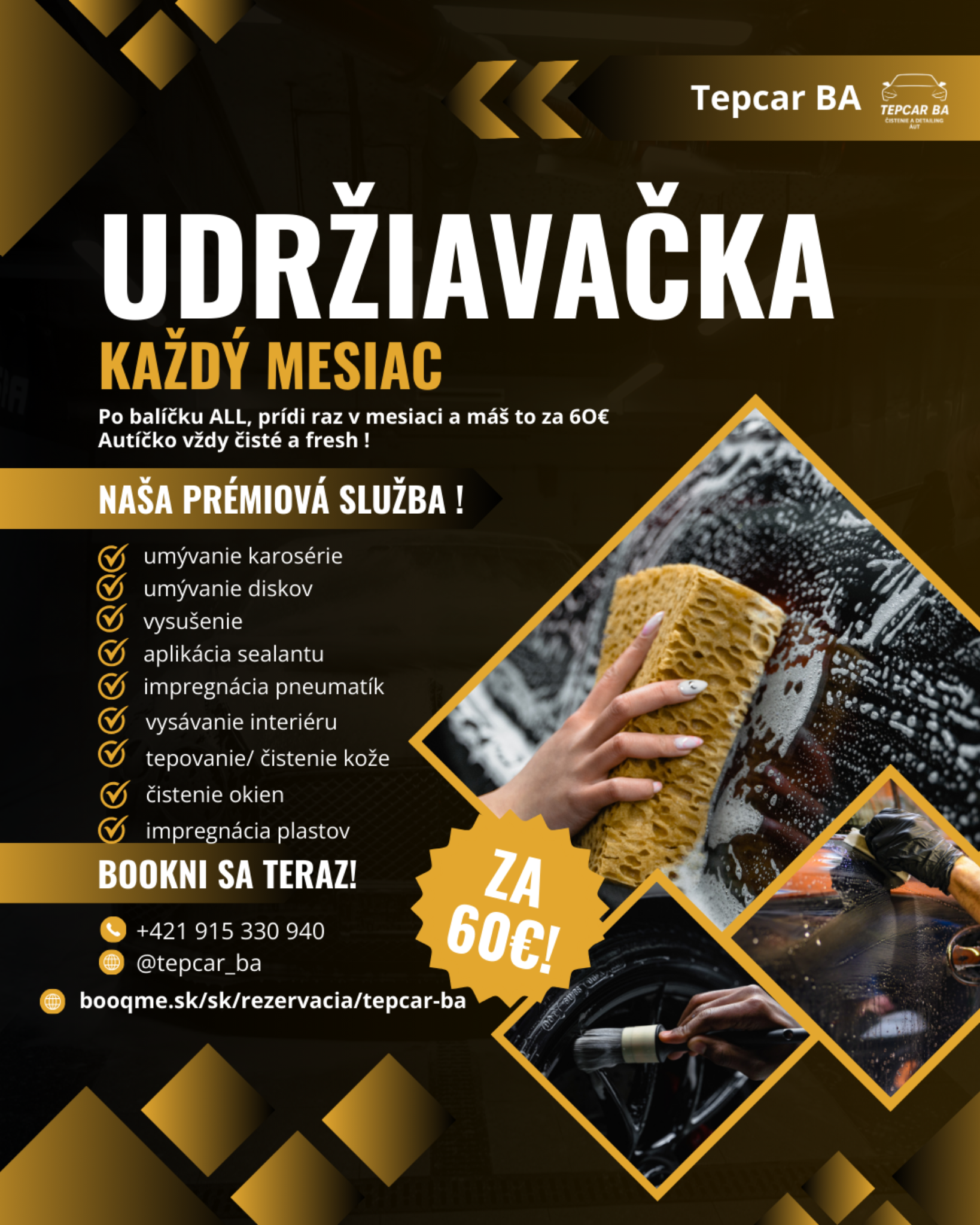 Udržiavačka – každý mesiac za 60€